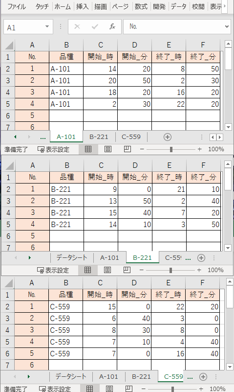 vbaでデータの種類ごとに各シートへ転記する シュリンプークラブ